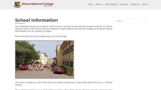 
                            5. School Information | Ghana National College