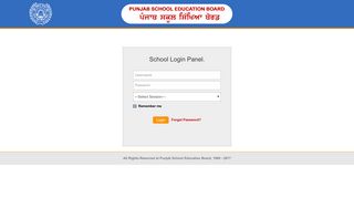 
                            4. School Login Panel. - Punjab School Education Board