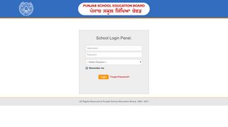 
                            1. School Login - Punjab School Education Board