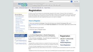 
                            2. School Loop Help: Students and Parents: Registration