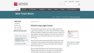 
                            7. School Loop Login Issues — Albuquerque Public Schools