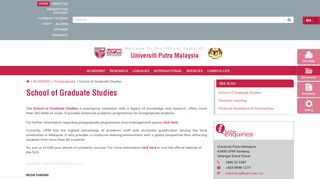 
                            3. School Of Graduate Studies | Universiti Putra Malaysia - UPM