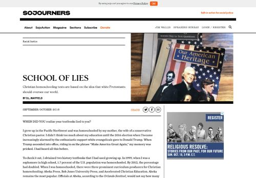 
                            9. School of Lies | Sojourners