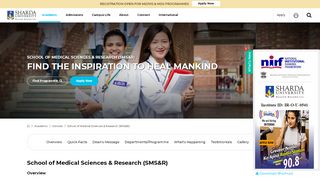 
                            13. School of Medical Sciences & Research| Sharda University
