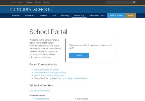 
                            11. School Portal | Principia School