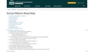 
                            6. School Reform Road Map | Schools - School Education ...