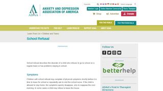 
                            5. School Refusal | Anxiety and Depression Association of ...