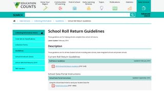 
                            11. School Roll Return Guidelines | Education Counts