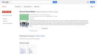 
                            11. School Social Work: National Perspectives on Practice in Schools