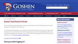 
                            2. School Tool/Parent Portal | Goshen Central School District, Goshen, NY