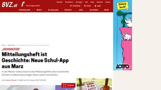 
                            9. „Schoolfox“ - Mitteilungsheft ist Geschichte: Neue Schul-App aus Marz ...
