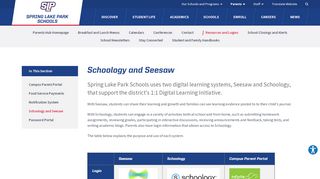 
                            11. Schoology and Seesaw - Spring Lake Park Schools