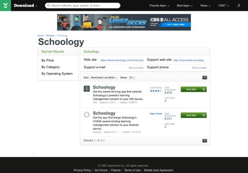 
                            9. Schoology - Download.com