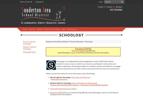 
                            8. Schoology - Souderton Area School District