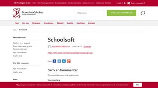 
                            9. Schoolsoft - Rosenlundskolan - Pysslingen Förskolor & Skolor AB