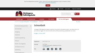 
                            12. SchoolSoft, Sörängens folkhögskola, Region Jönköpings län