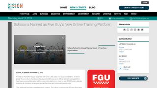 
                            10. Schoox is Named as Five Guy's New Online Training Platform