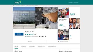 
                            6. SCHOTT AG als Arbeitgeber | XING Unternehmen