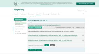 
                            11. Schreiben des Abbildes von Kaspersky Rescue Disk 18