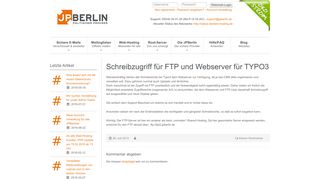 
                            10. Schreibzugriff für FTP und Webserver für TYPO3 - JPBerlin ...