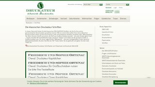 
                            11. Schriftarten Übersicht der Online Druckerei Druckateur