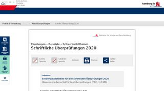 
                            6. Schriftliche Überprüfungen Schwerpunktthemen 2019 Hamburg ...