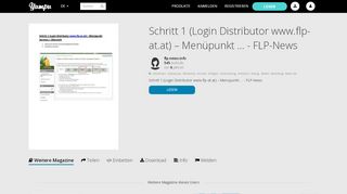 
                            11. Schritt 1 (Login Distributor www.flp-at.at) – Menüpunkt ... - Yumpu