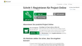
                            3. Schritt 1 Sign up für Project Online | Microsoft Docs
