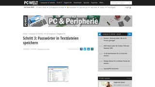 
                            5. Schritt 3: Passwörter in Textdateien speichern - PC-WELT