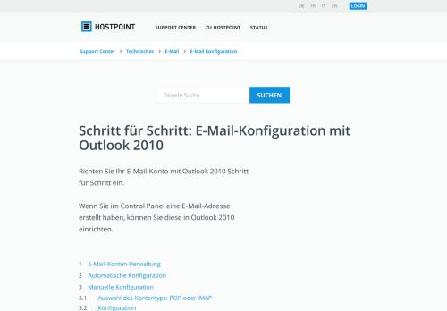 
                            13. Schritt für Schritt: E-Mail-Konfiguration mit Outlook 2010