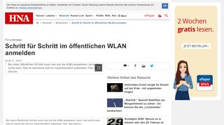 
                            9. Schritt für Schritt im öffentlichen WLAN anmelden | Netzwelt - HNA