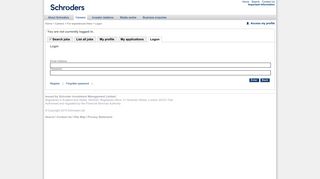 
                            8. Schroders:Login - Schroders:Job search criteria