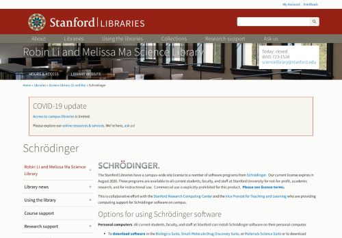 
                            9. Schrödinger | Stanford Libraries