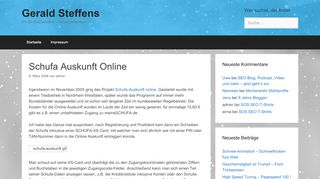 
                            7. Schufa Auskunft Online - Gerald Steffens