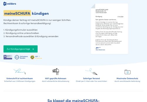 
                            5. SCHUFA Holding AG kündigen: Jetzt in zwei Minuten online kündigen