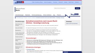 
                            9. Schuldnerverzeichnis nach neuem Recht (Online) - Vorzeitige ...