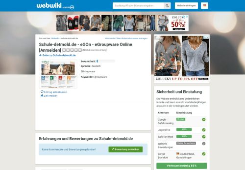 
                            3. Schule-Detmold.de - Erfahrungen und Bewertungen - Webwiki