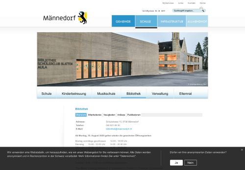 
                            6. Schule Männedorf Online: Bibliothek - Gemeinde Männedorf