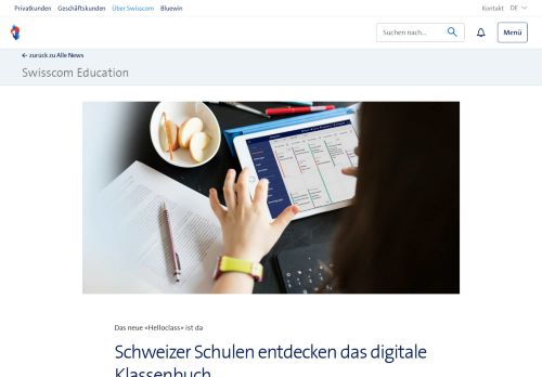
                            10. Schulen entdecken digitales Klassenbuch von Swisscom