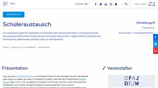 
                            4. Schüleraustausch - Das Deutsch-Französische Jugendwerk