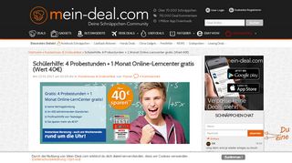 
                            11. Schülerhilfe: 4 Probestunden + 1 Monat Online-Lerncenter gratis (Wert ...