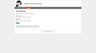 
                            1. Schülerserver Sophie-Scholl-Schule - Login