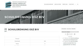 
                            3. Schulordnung OSZ BIV - OSZ Banken, Immobilien und Versicherungen