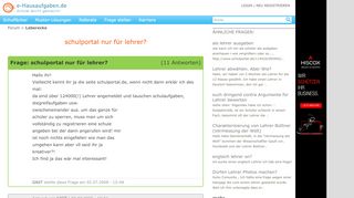 
                            7. Schulportal nur für lehrer? | Forum Laberecke - e-Hausaufgaben