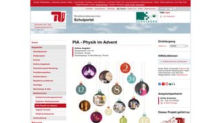 
                            12. Schulportal: PIA Physik im Advent