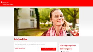 
                            11. Schulpraktika - Sparkasse Stade-Altes Land Onlinebewerbung