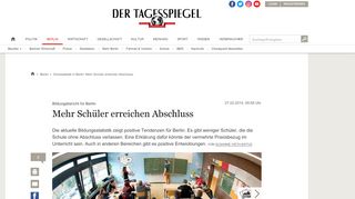 
                            5. Schulstatistik in Berlin: Mehr Schüler erreichen Abschluss