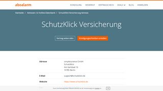 
                            6. SchutzKlick Kündigungsadresse und Kontaktdaten - Aboalarm