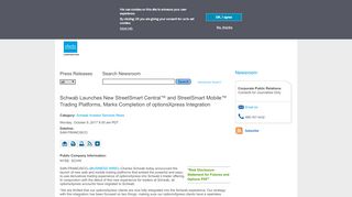 
                            9. Schwab Launches New StreetSmart Central™ and StreetSmart ...