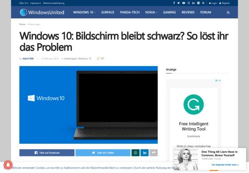 
                            11. Schwarzer Bildschirm in Windows 10? So löst ihr das Problem.